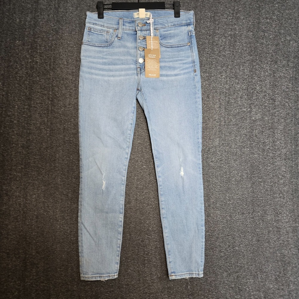 Judy Blue 9" High Rise Skinny High Jeans Light Wash Denim Button Fly Sz 27 NWT